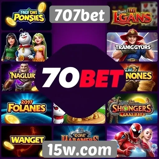 Diversidade de jogos disponíveis no 707bet